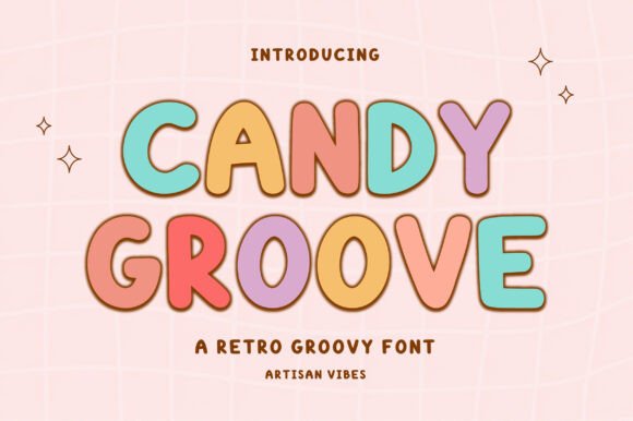 Candy Groove: A Retro Groovy Font for Fun Designs