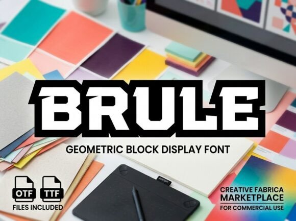 Command Attention with Brule: A Mighty Mechanical Typeface