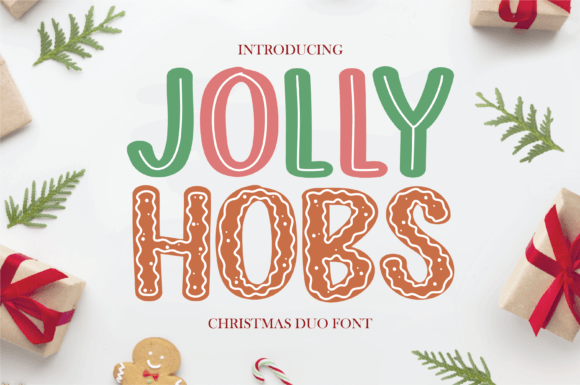 Jolly Hobs Duo: Festive Fonts for Creative Holiday Designs