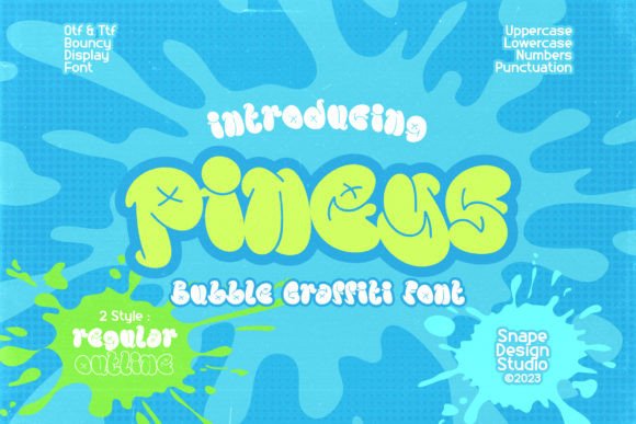 Pineys: A Bold Bubble Style Font for Creative Projects