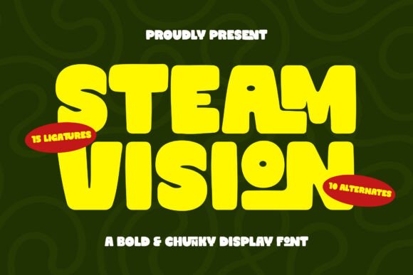 Steam Vision: A Bold Playful Typeface for Creative Projects