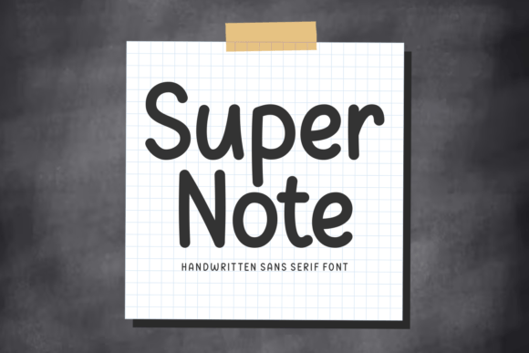 Super Note: The Handwritten Sans Serif Font