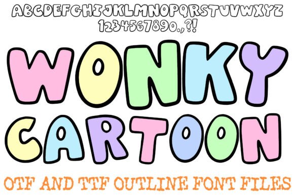 Wonky Cartoon: A Playful Bubble Doodle Font for Fun Designs